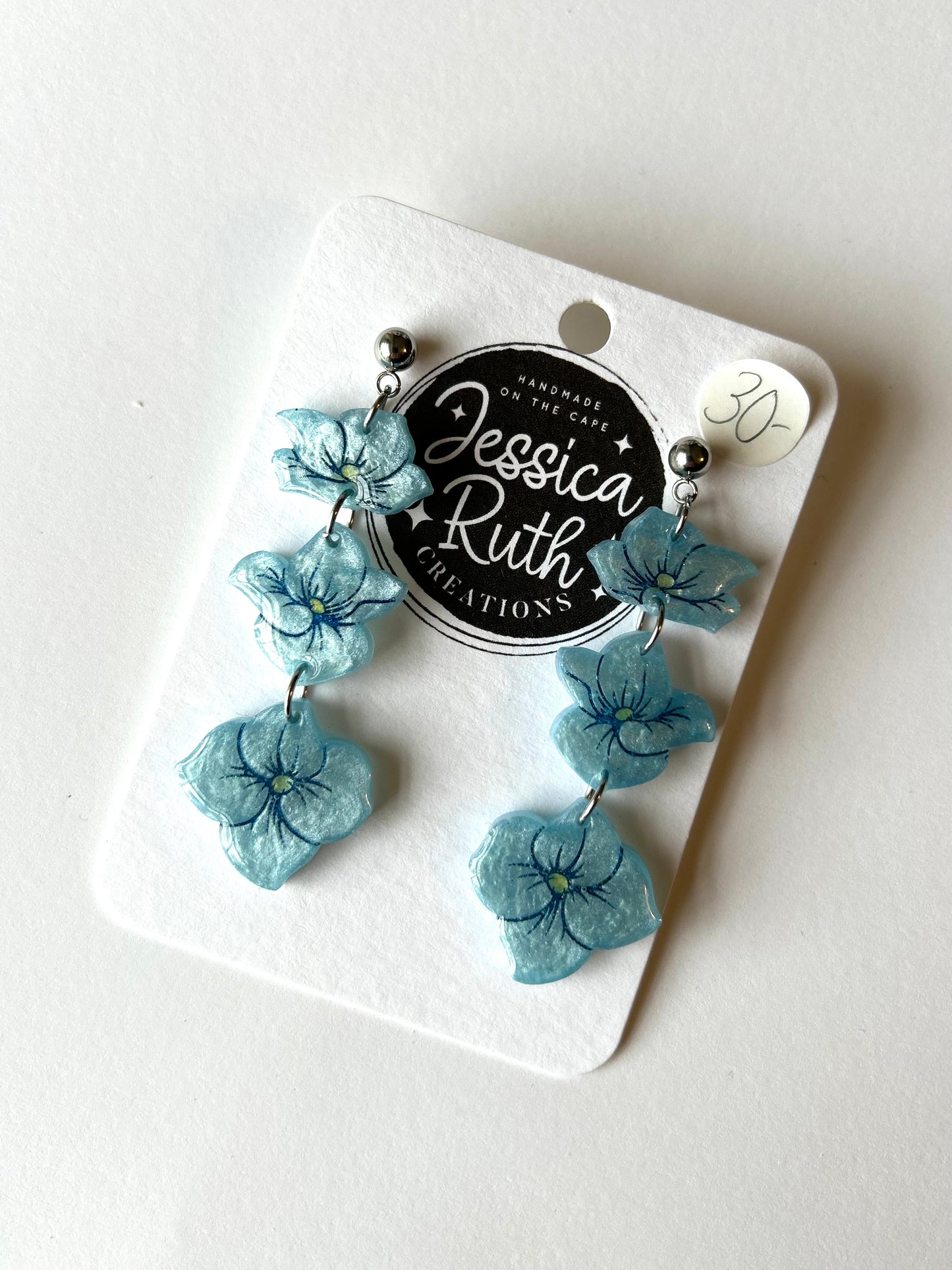 Blue Hydrangea Dangles
