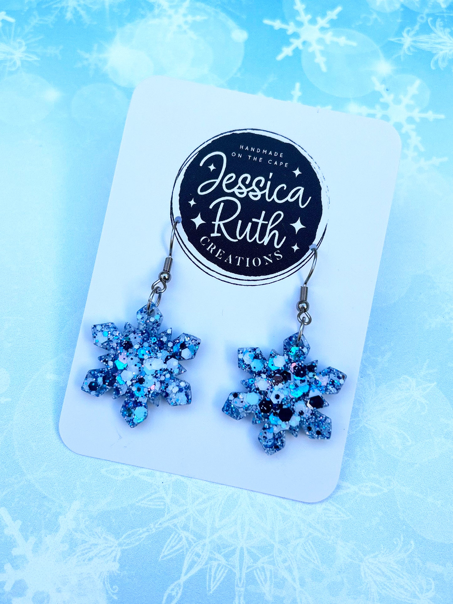 Sparkly Snowflake Dangles