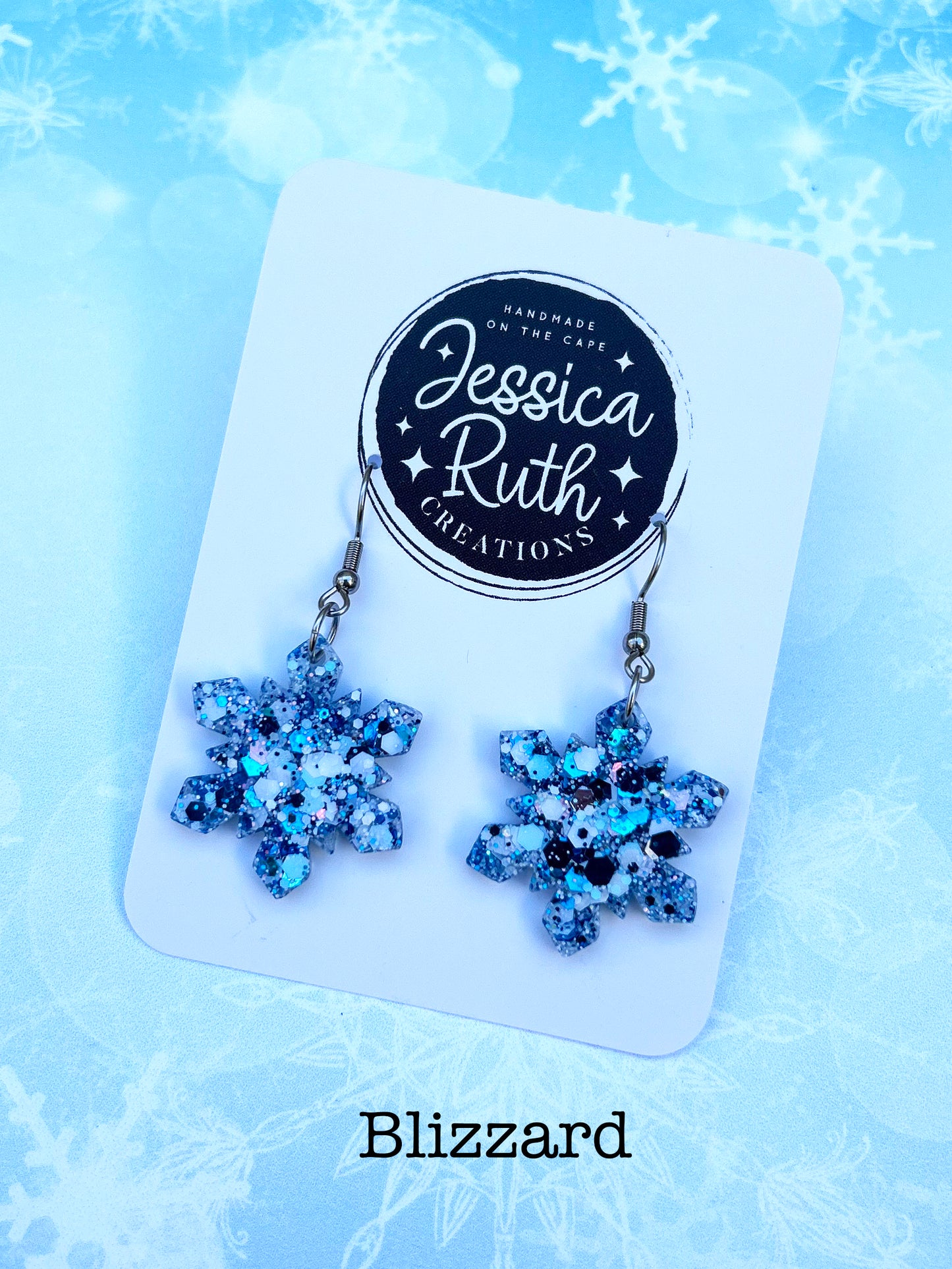 Sparkly Snowflake Dangles