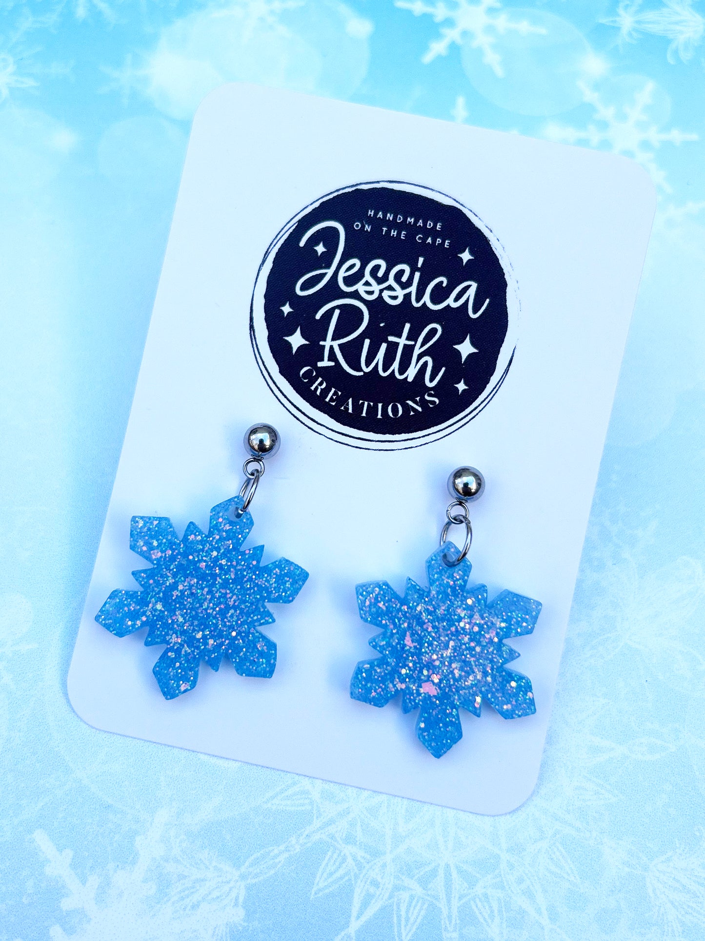 Sparkly Snowflake Dangles
