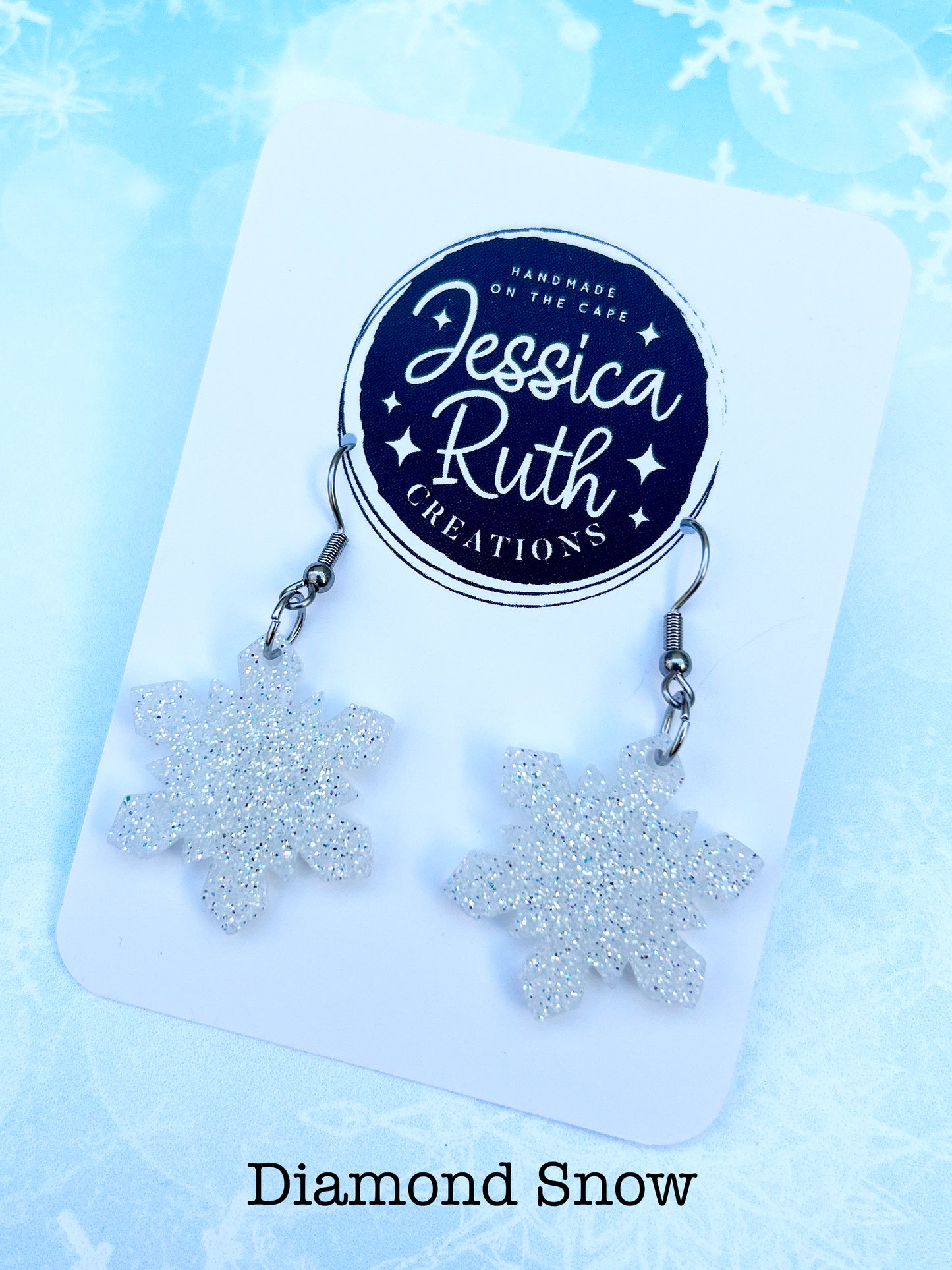 Sparkly Snowflake Dangles