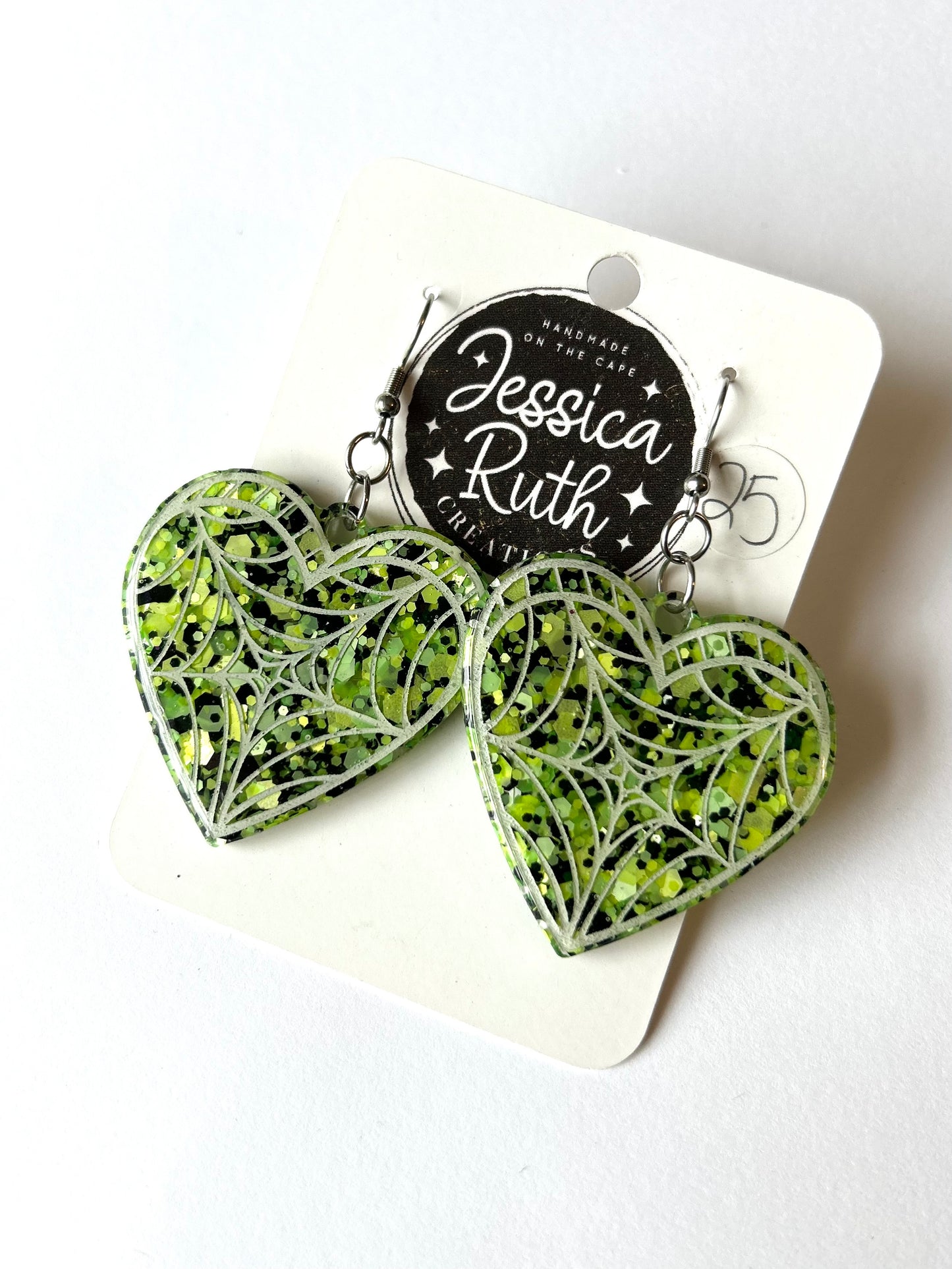 Green Web Hearts