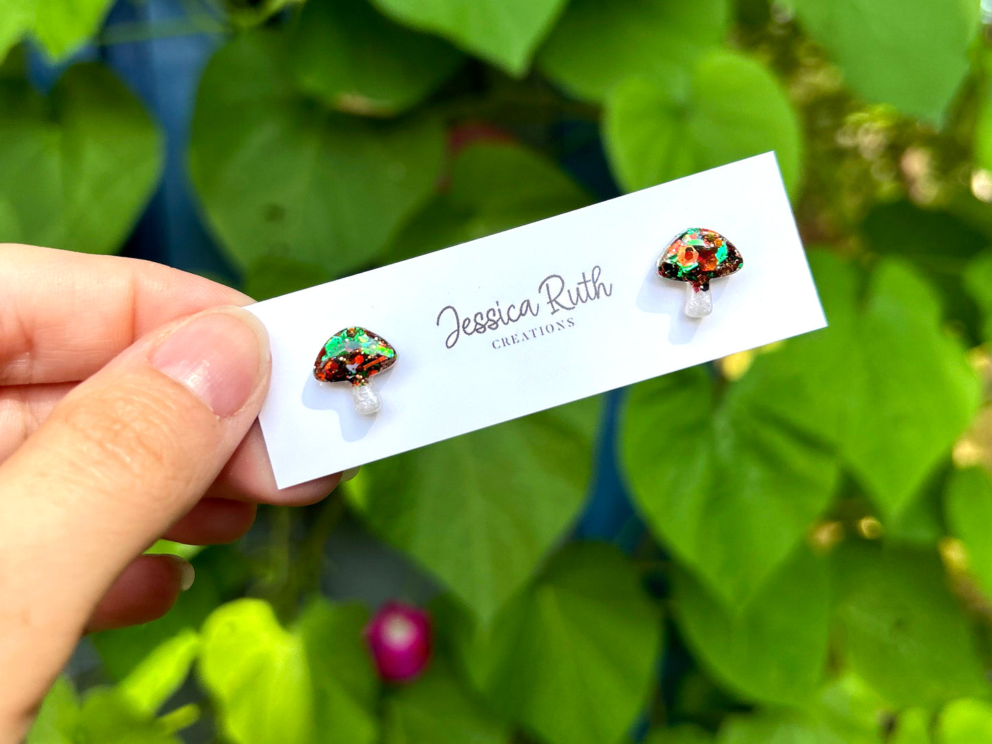 Fall Mushroom Studs