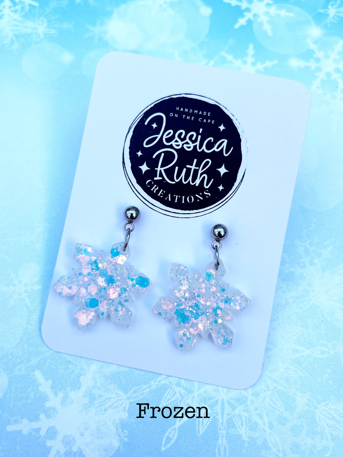 Sparkly Snowflake Dangles