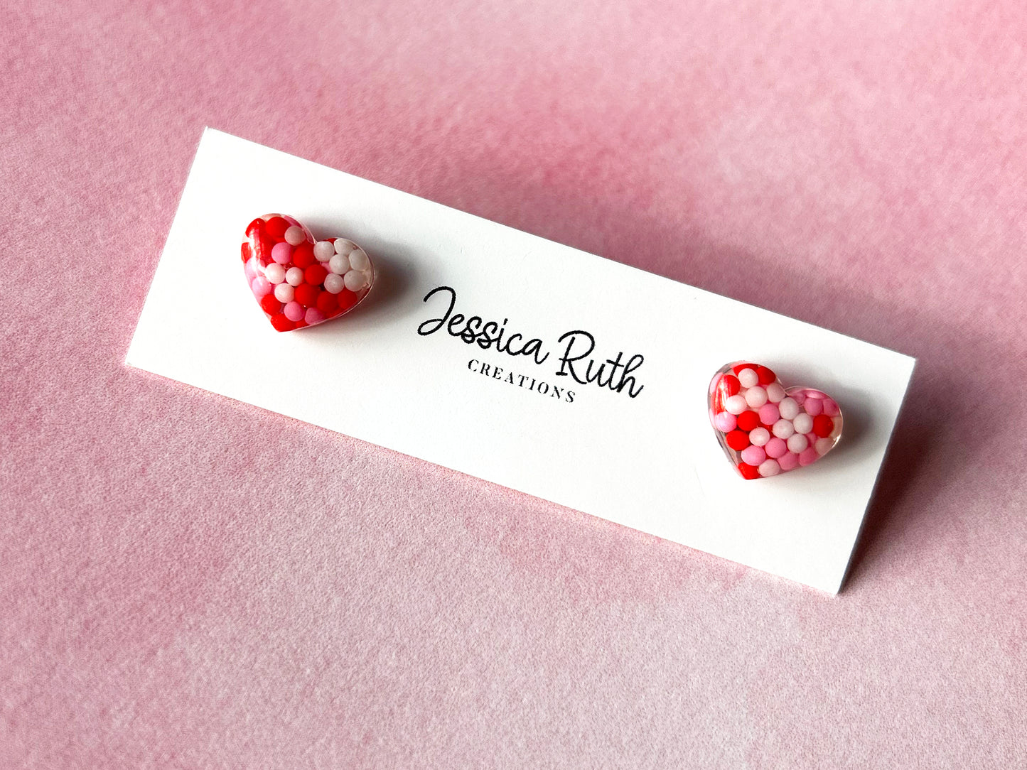 Sprinkle Heart Studs