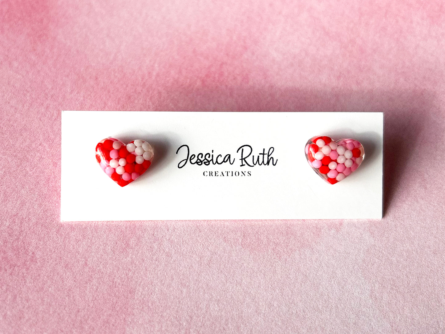 Sprinkle Heart Studs