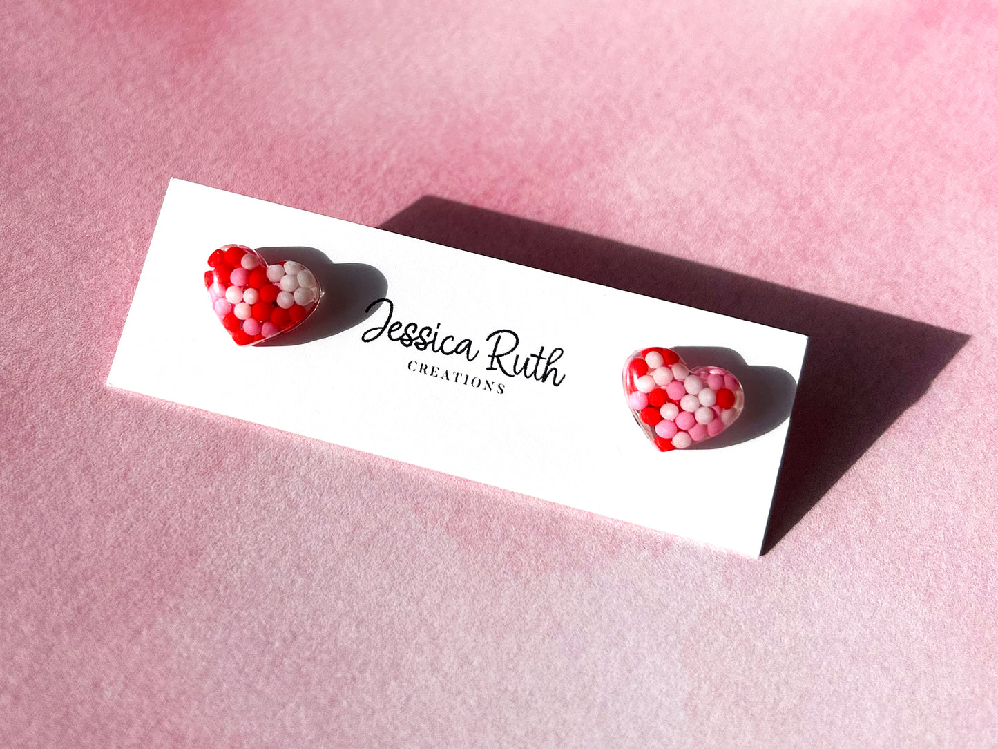 Sprinkle Heart Studs