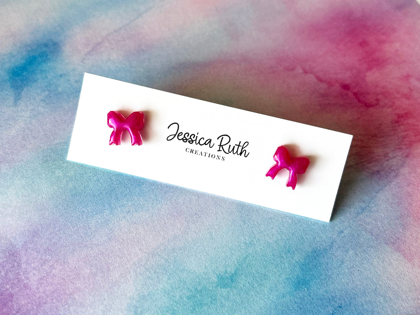 Dainty Bow Studs