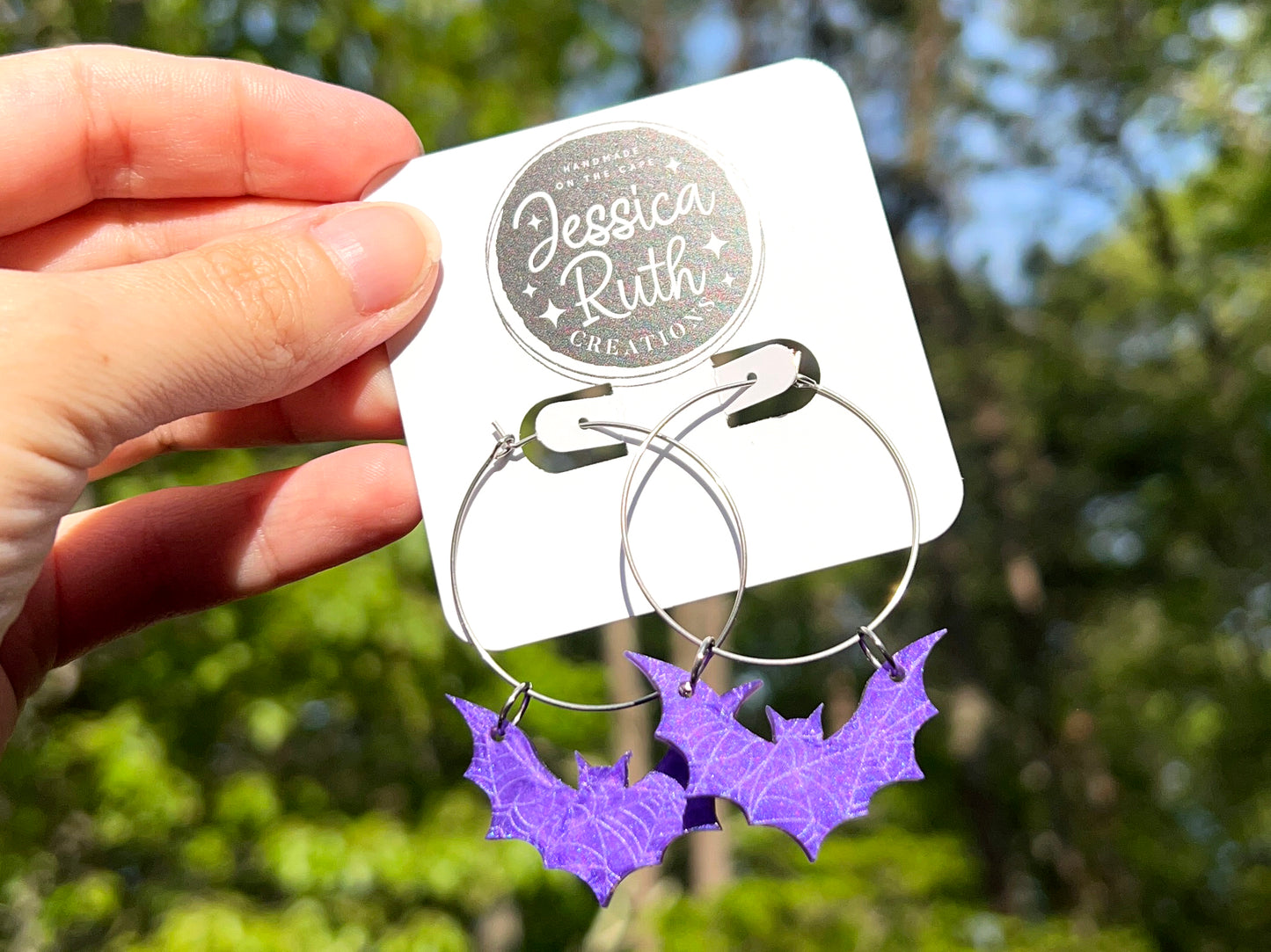 Purple Bat Hoops