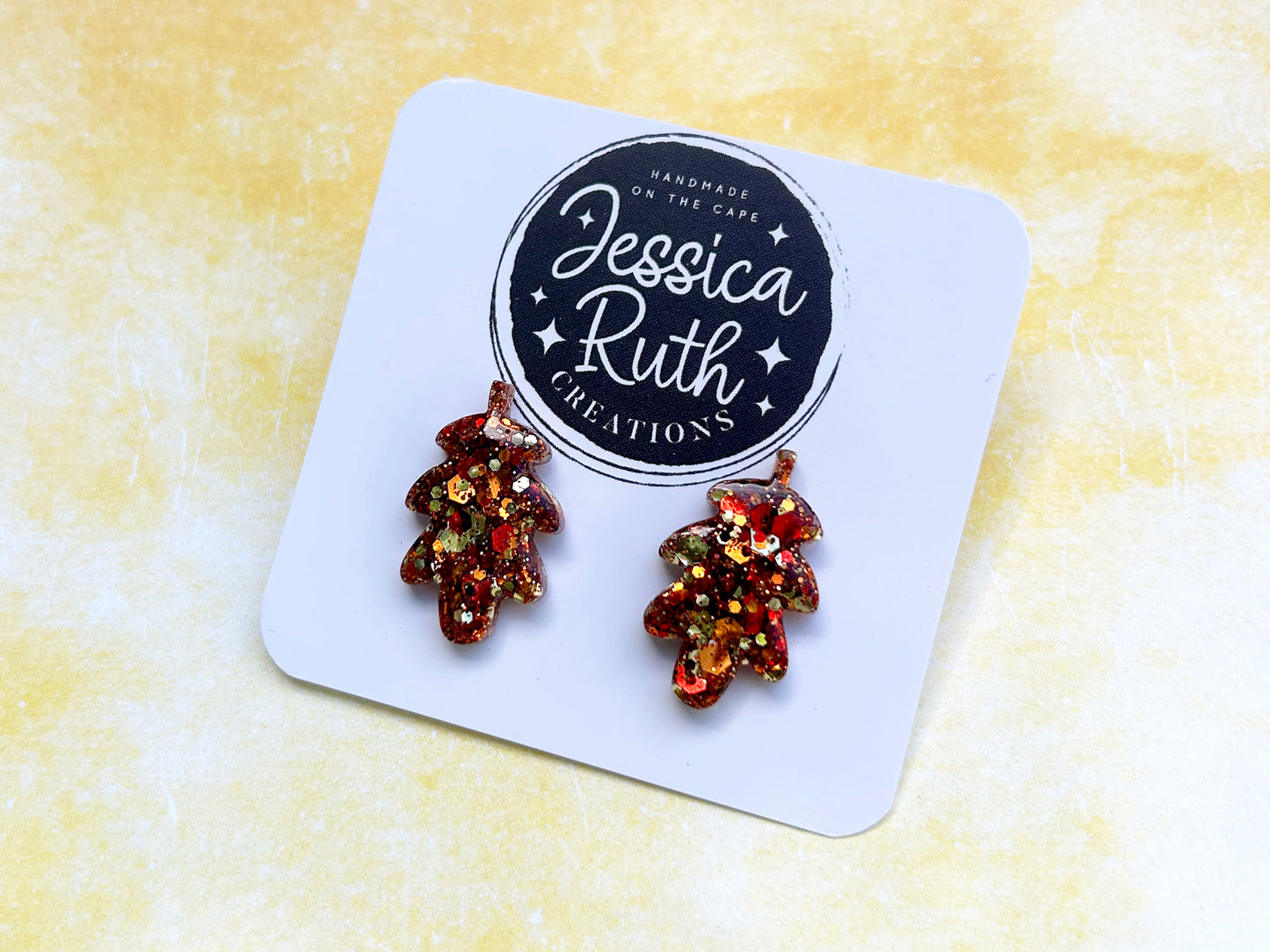 Large Autumn Leaf Statement Studs