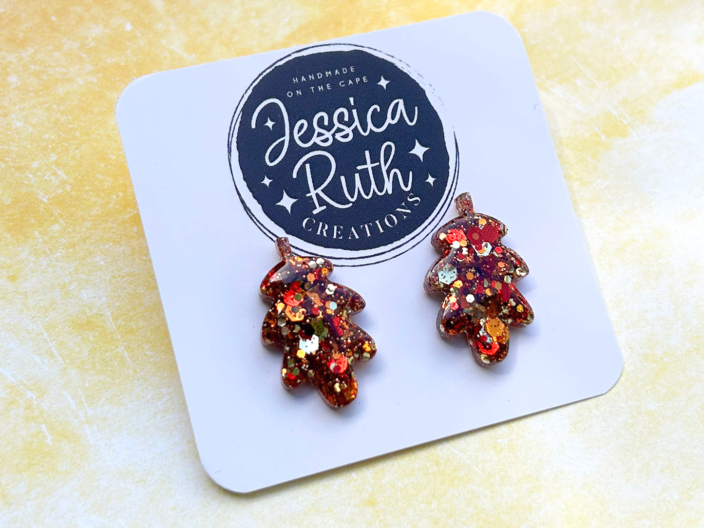 Large Autumn Leaf Statement Studs
