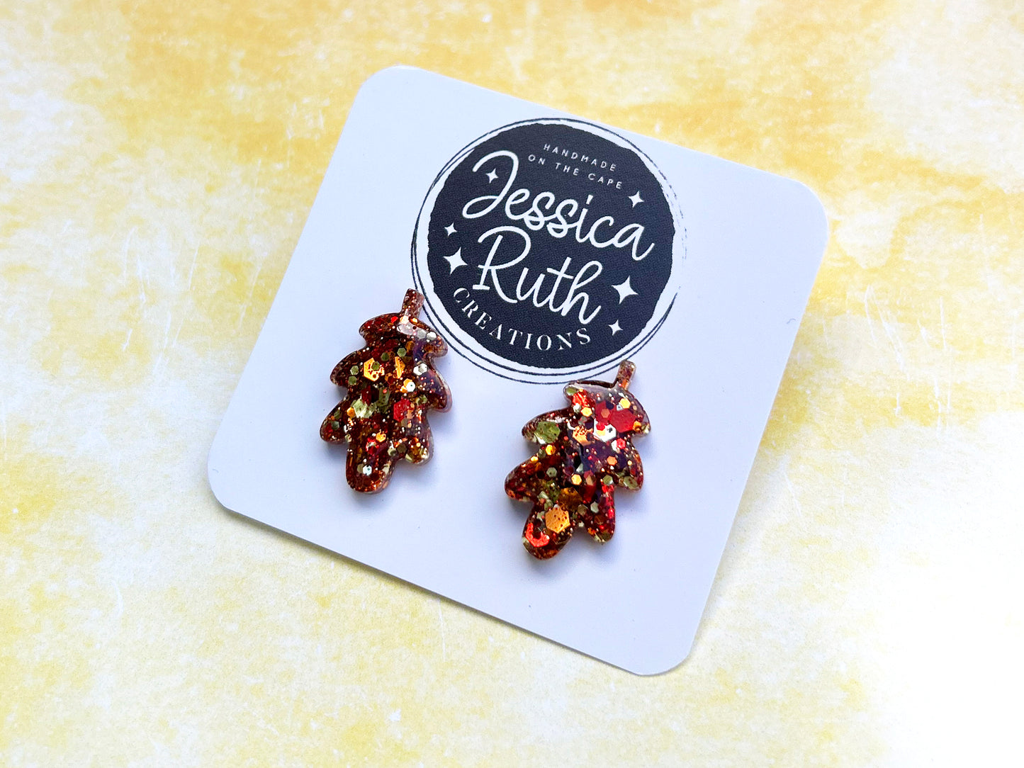 Large Autumn Leaf Statement Studs