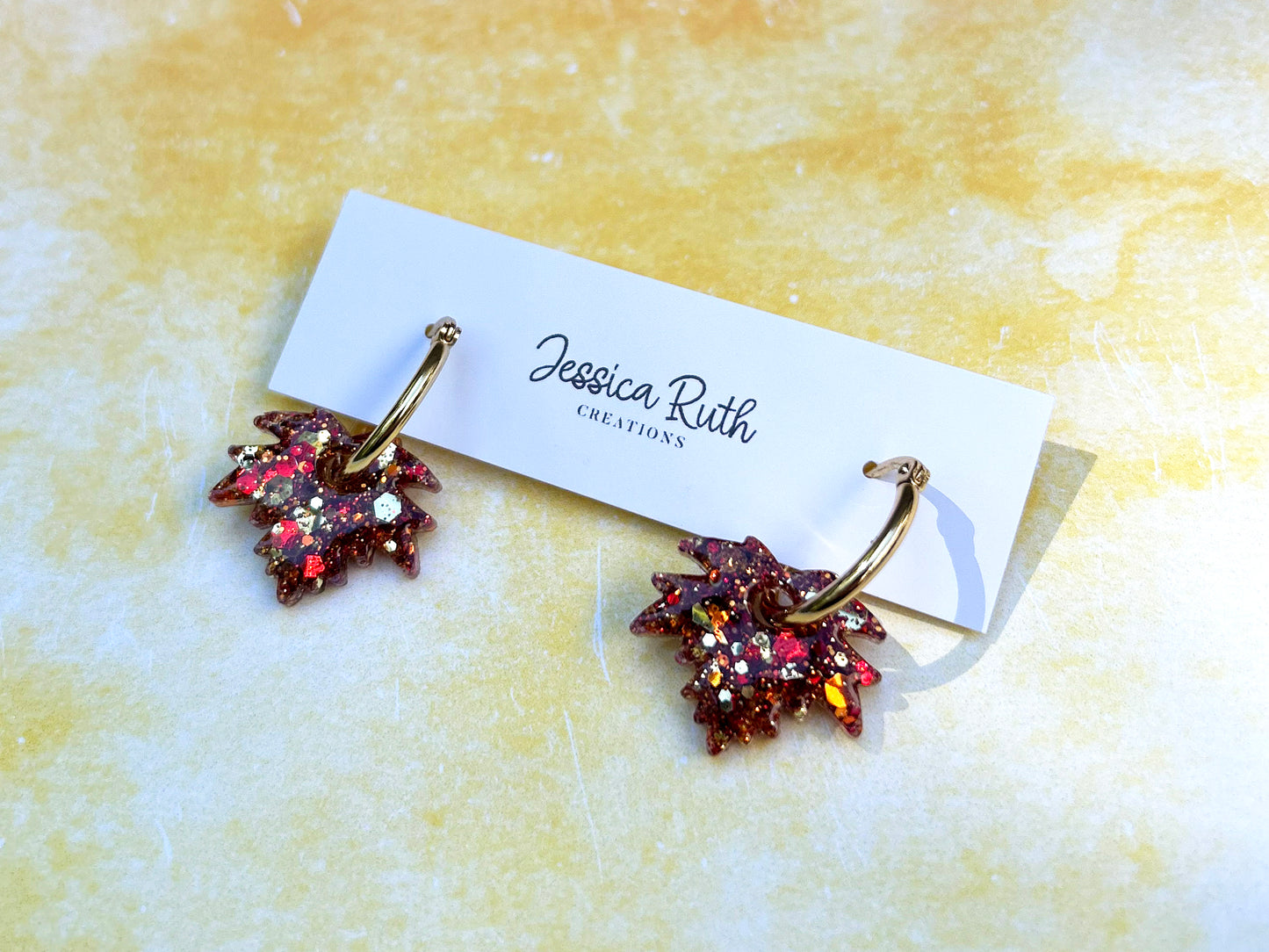 Fall Maple Leaf Hoops