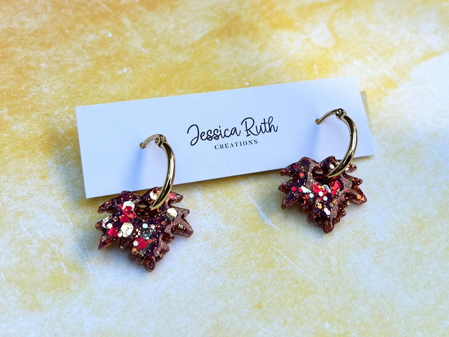 Fall Maple Leaf Hoops