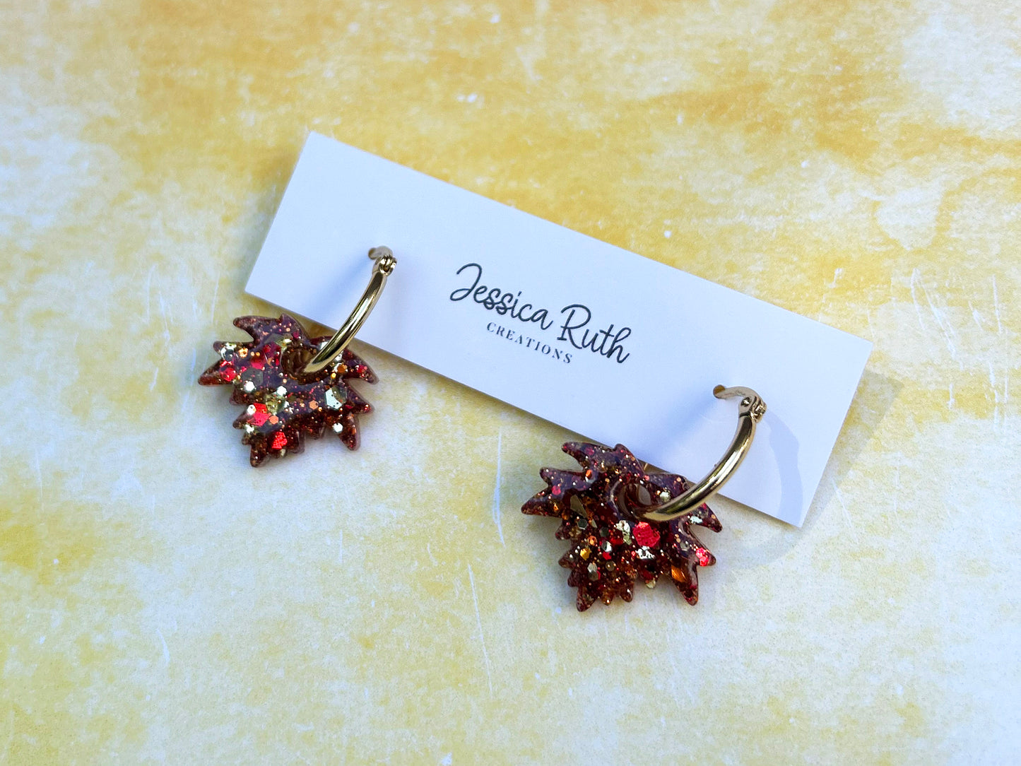 Fall Maple Leaf Hoops