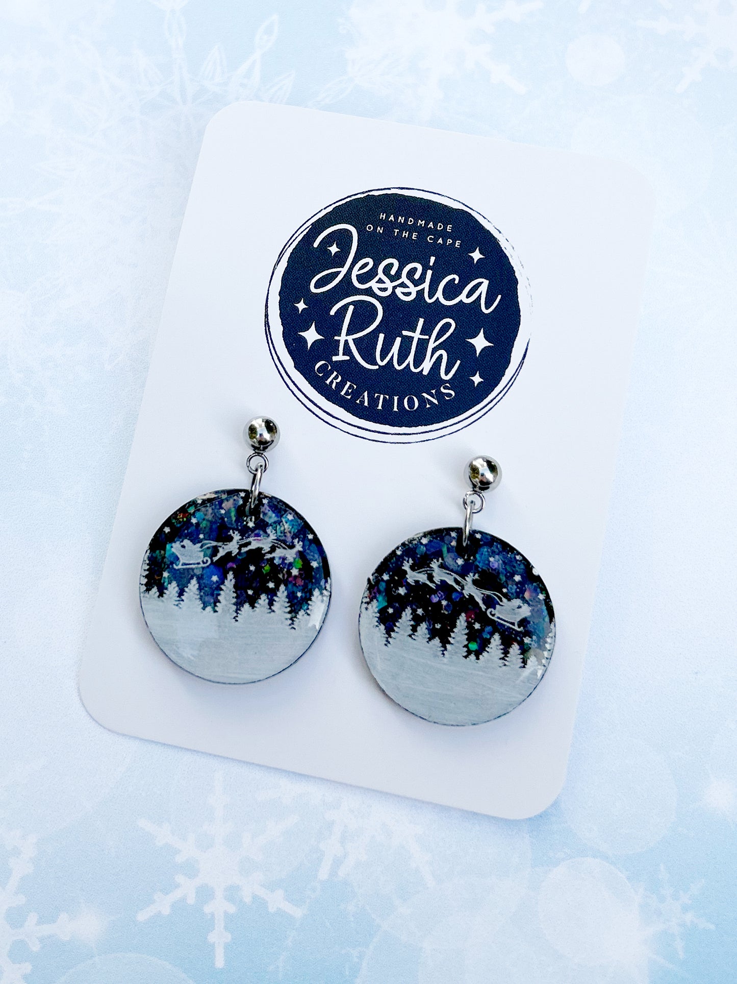 Santas Sleigh Earrings
