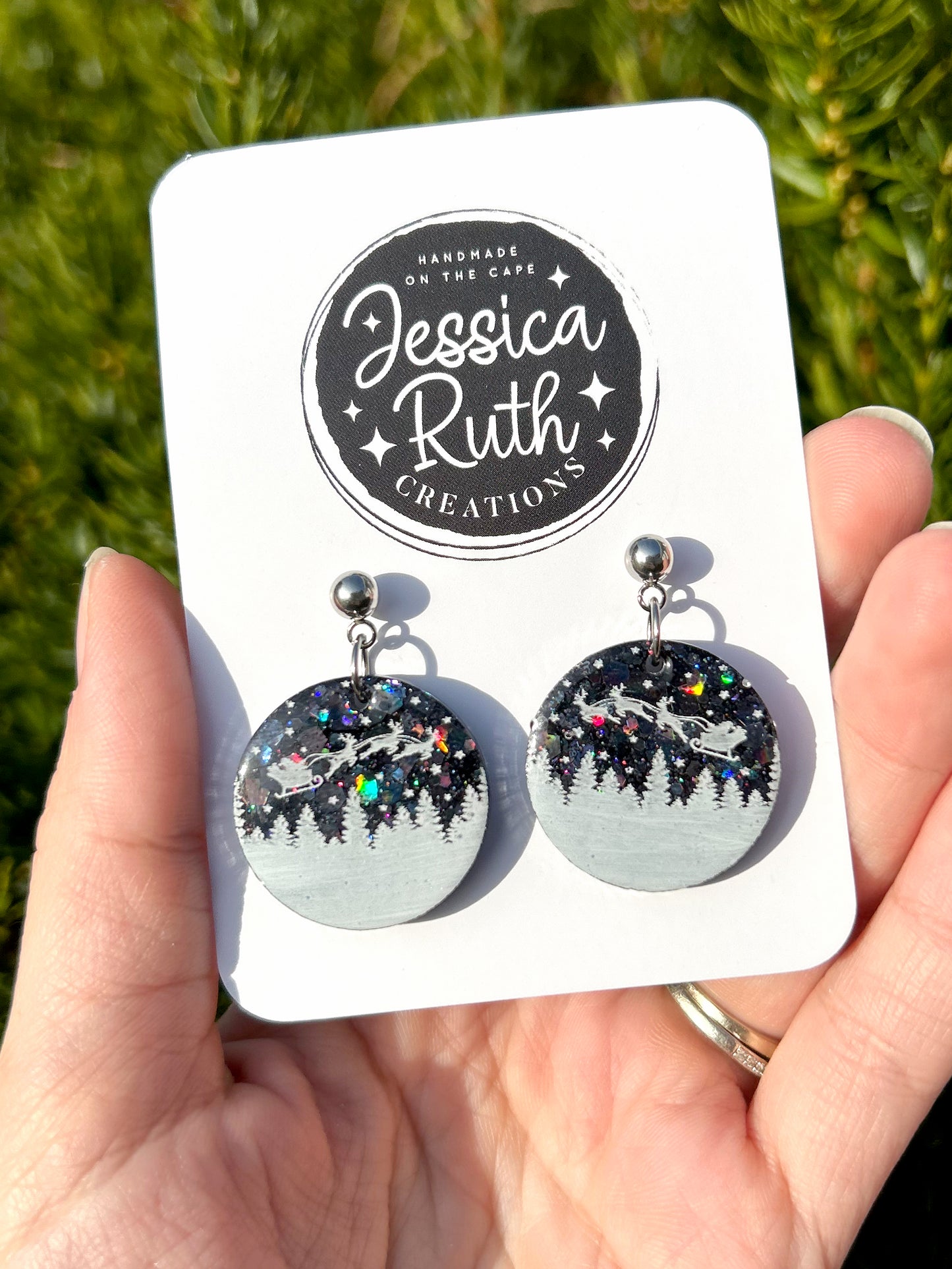 Santas Sleigh Earrings
