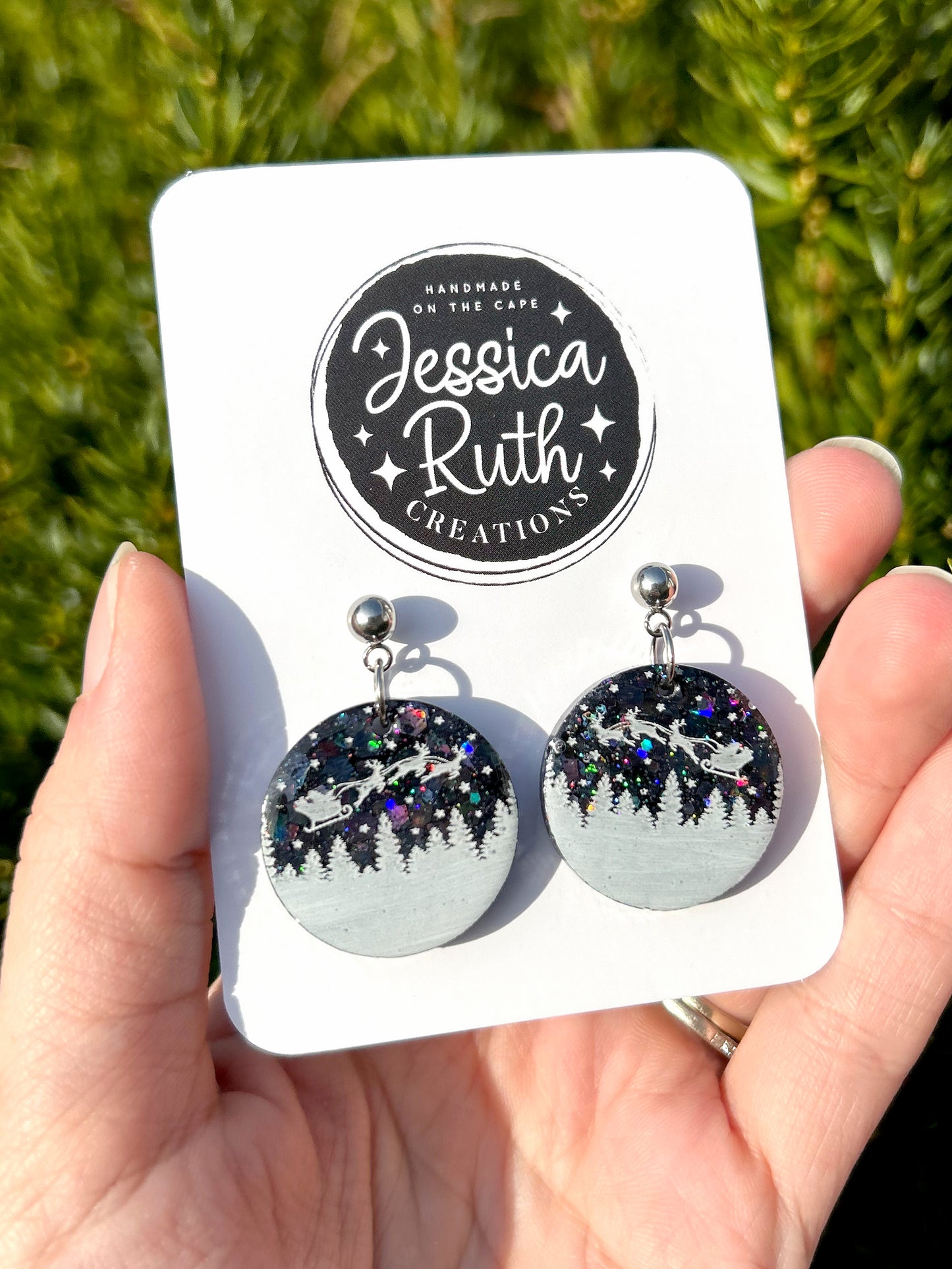 Santas Sleigh Earrings