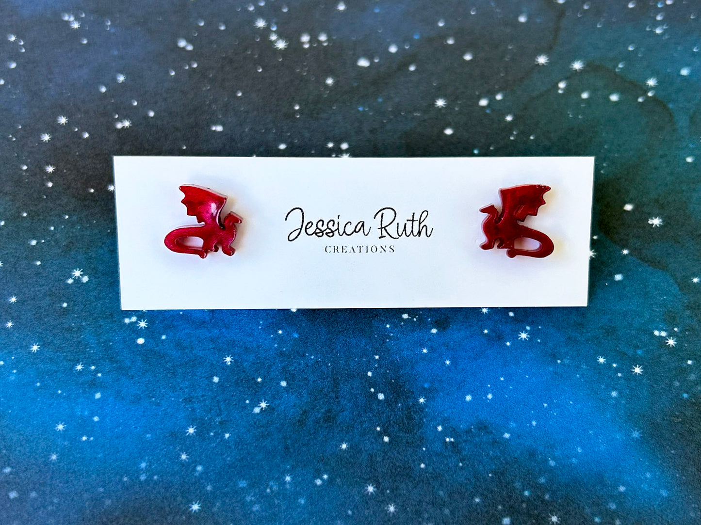 Fantasy Dragon Stud Earrings