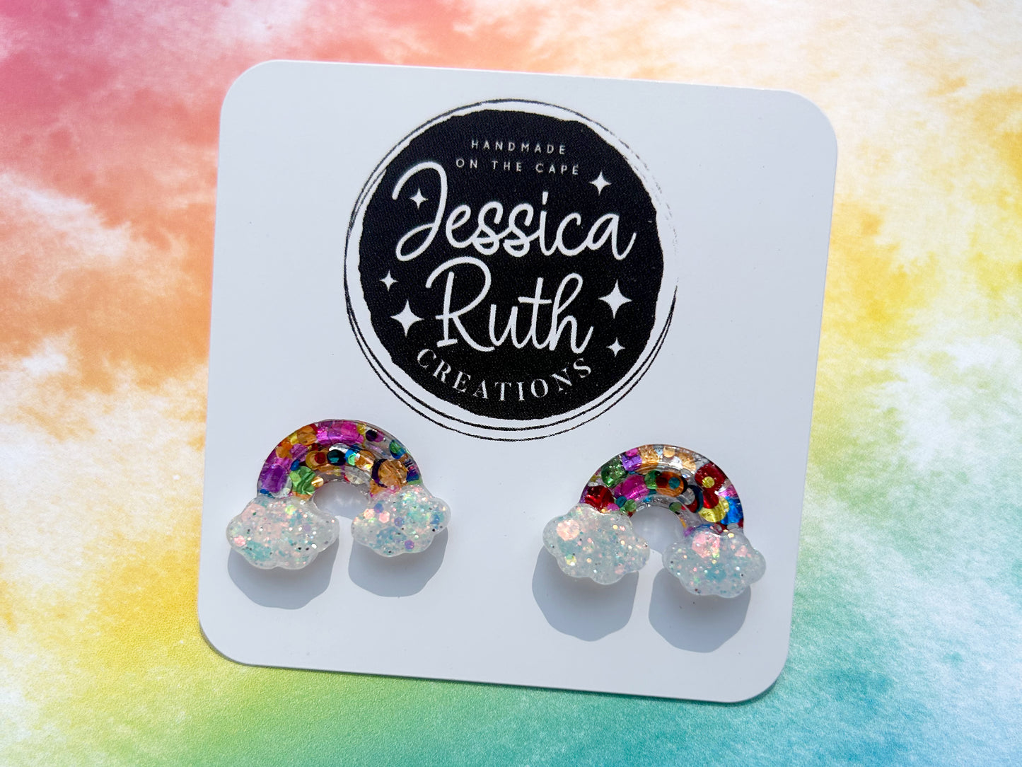 Big Rainbow Cloud Studs