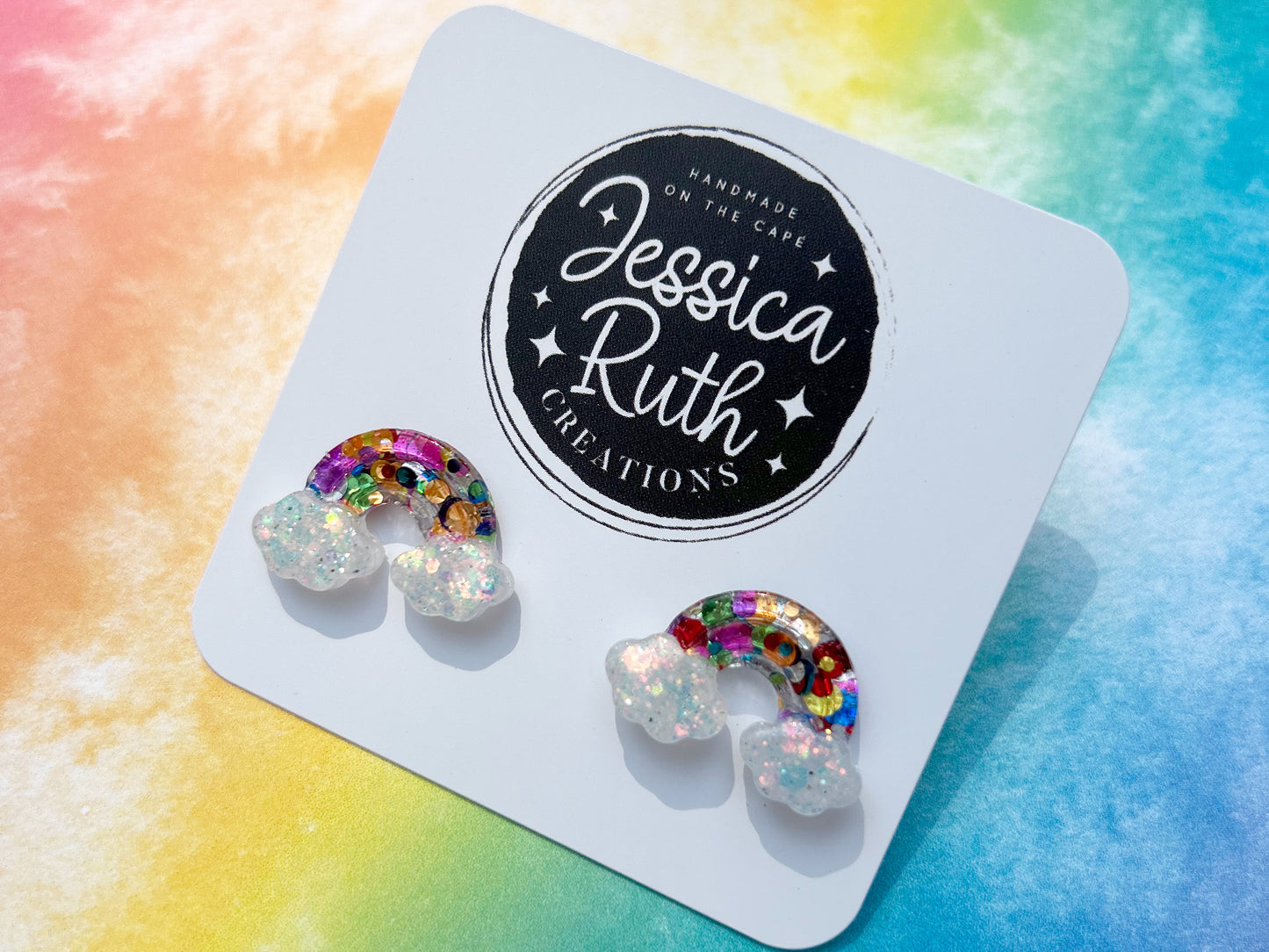 Big Rainbow Cloud Studs