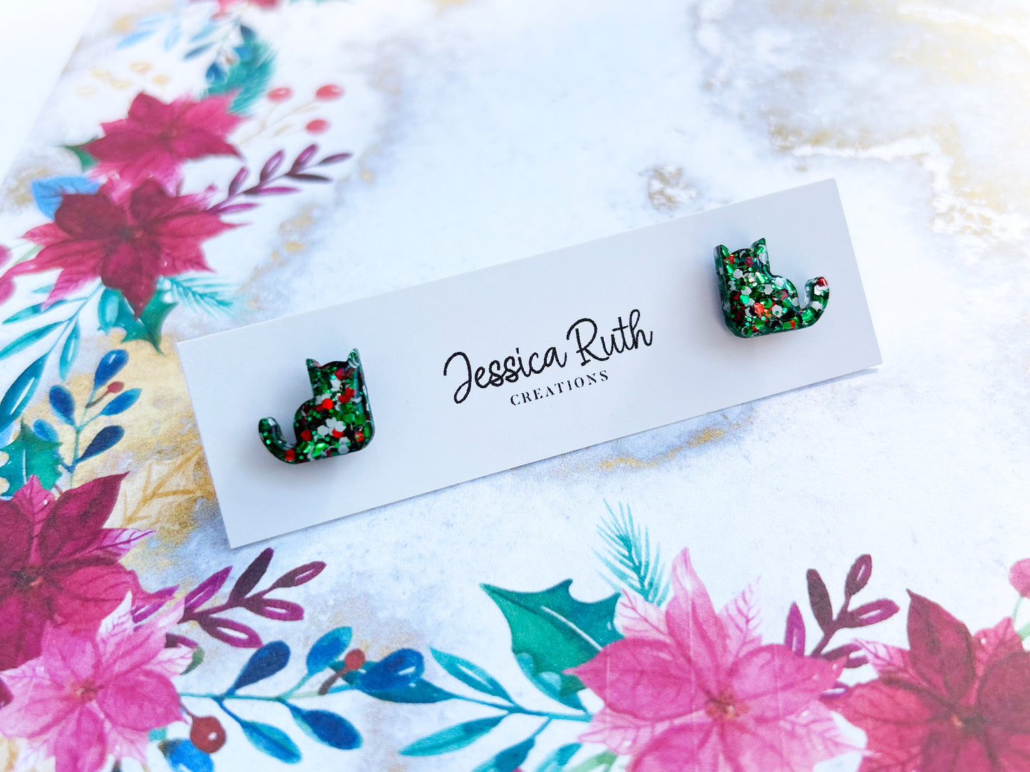 Christmas Holiday Edition Cat Studs