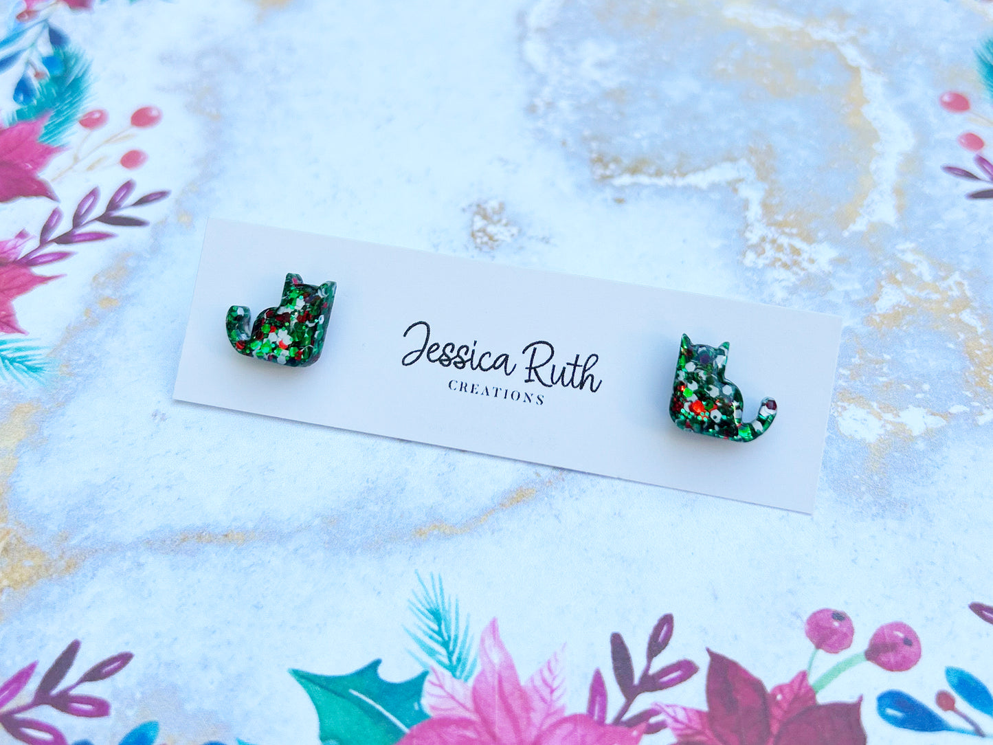 Christmas Holiday Edition Cat Studs