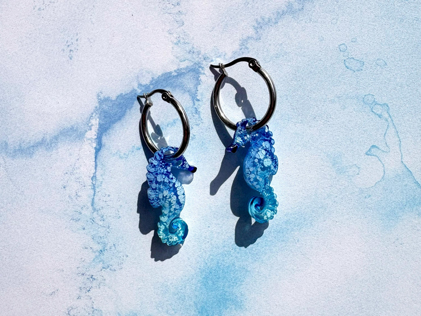 Seahorse Hoop Earrings