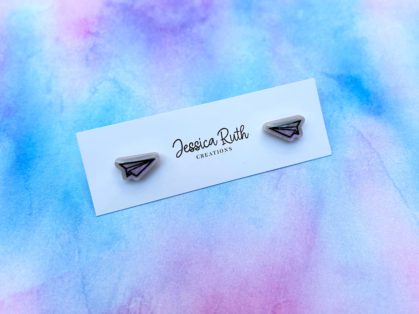 Paper Airplane Stud Earrings