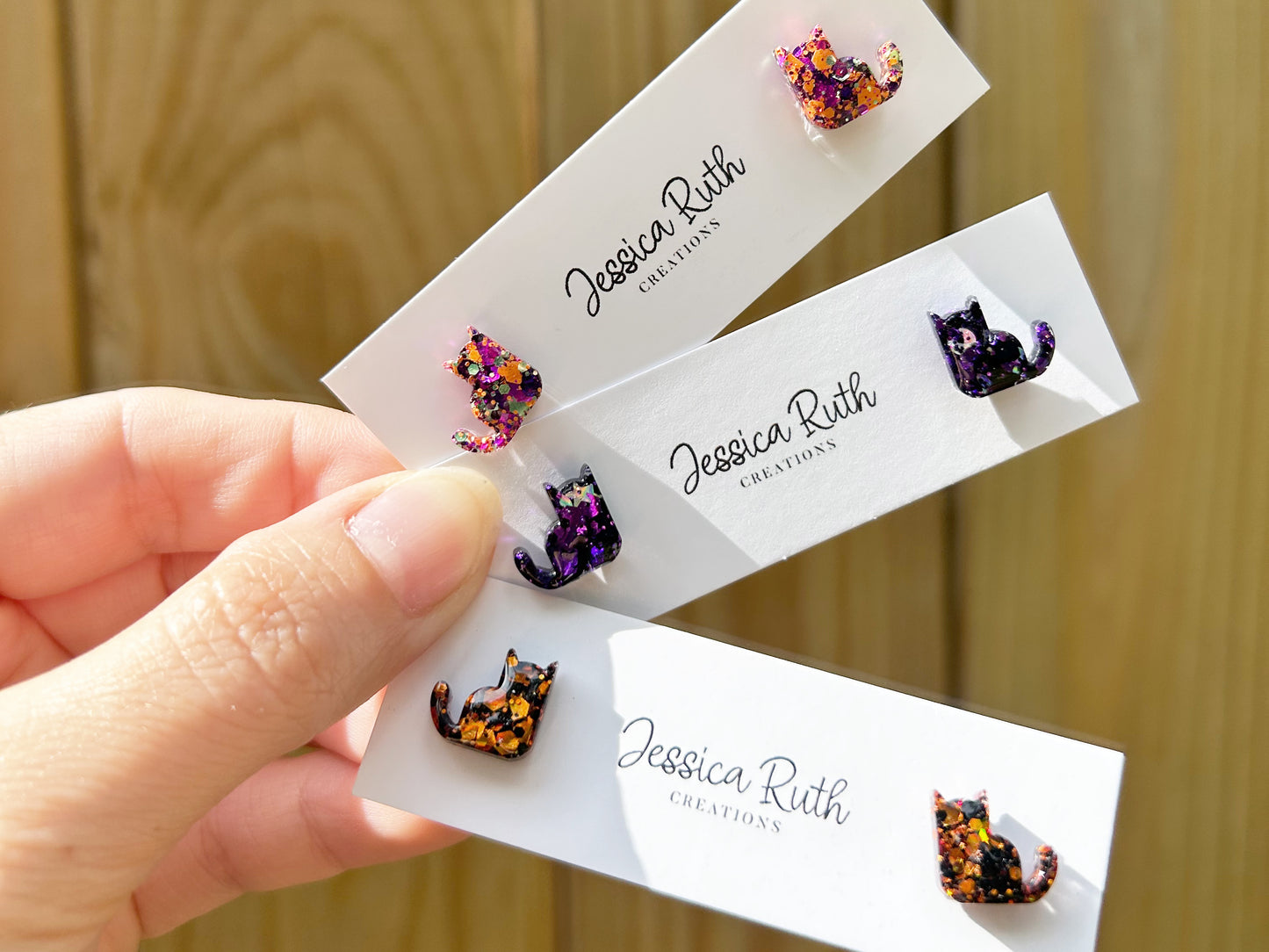 Cat Stud Earrings - Halloween Edition!