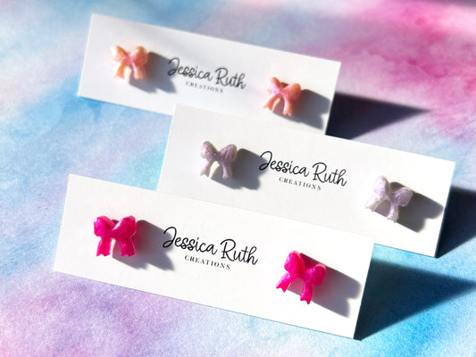 Dainty Bow Studs