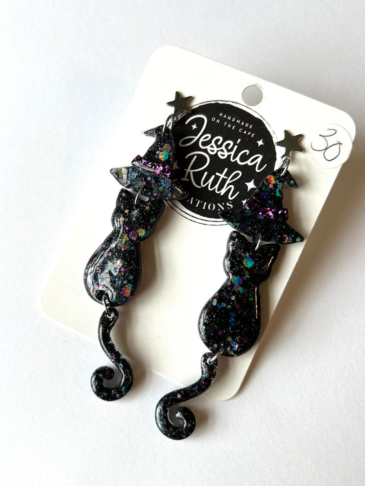 Witch Cat Dangles