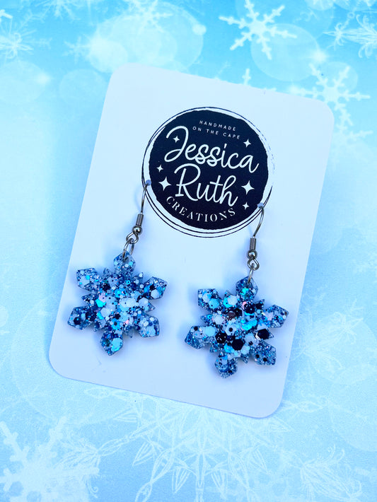 Sparkly Snowflake Dangles