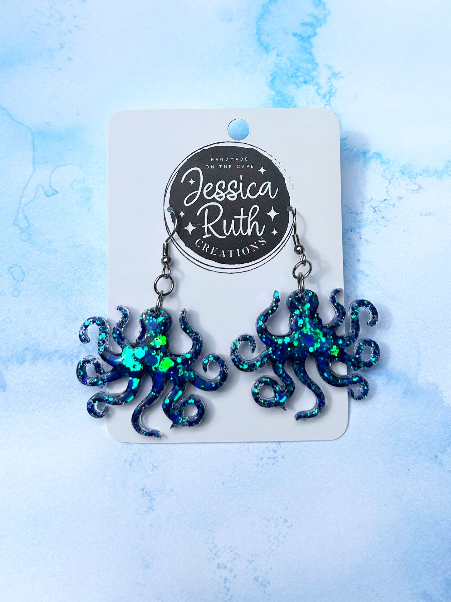 Blue Octopus Dangles