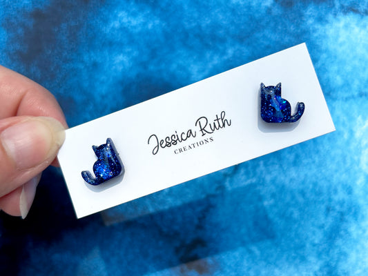 Cute Kitty Cat Stud Earrings - Multiple Colors!
