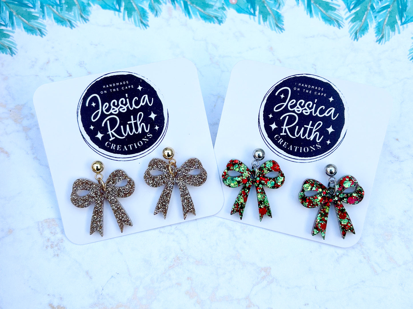 Fun holiday bow dangles