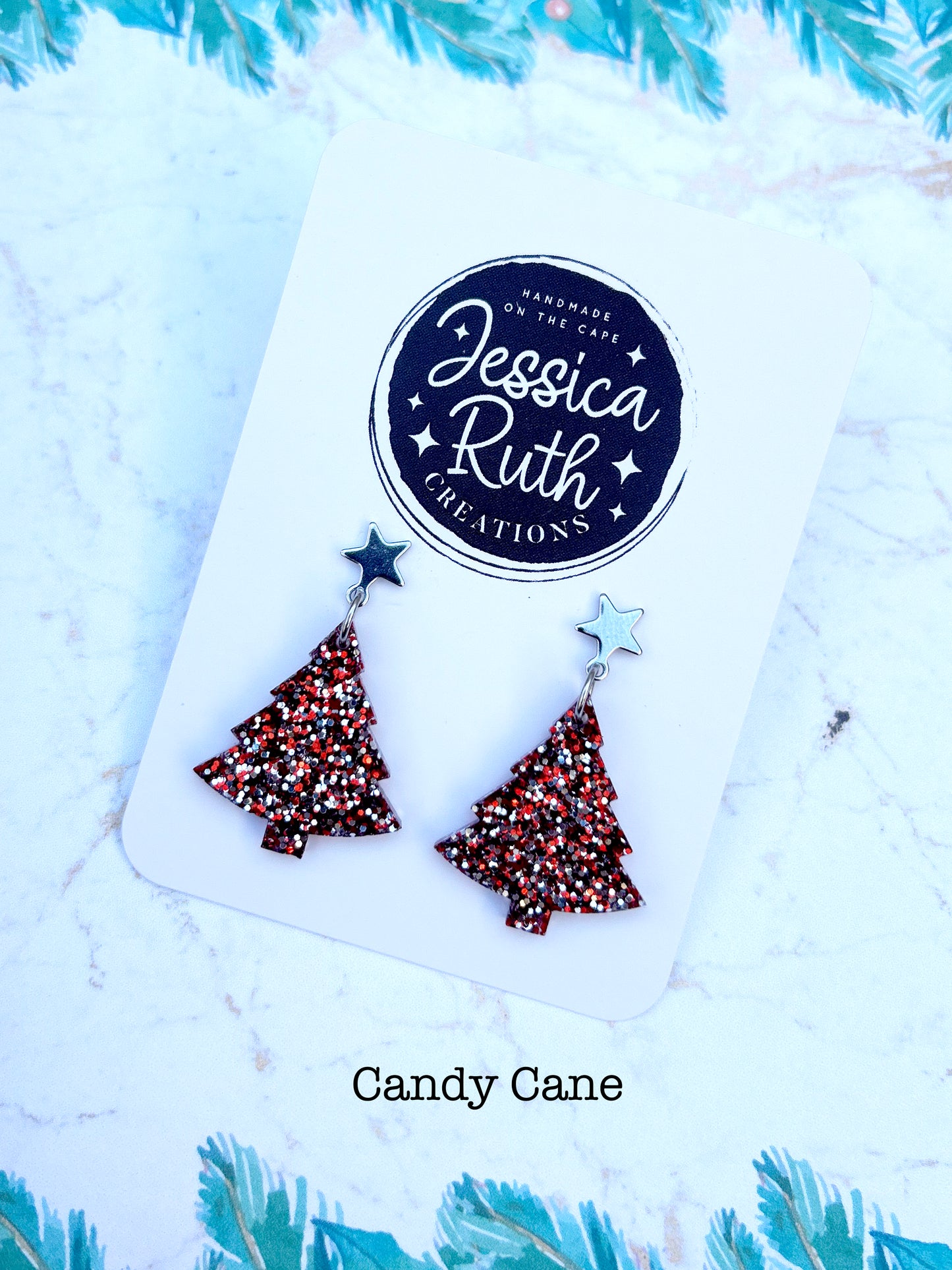 Christmas Tree Dangle Earrings