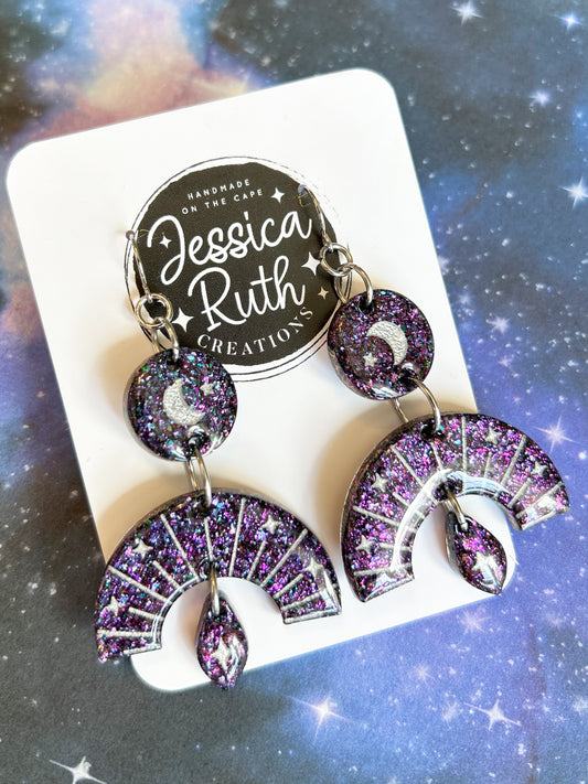 Celestial Starburst Dangle Earrings