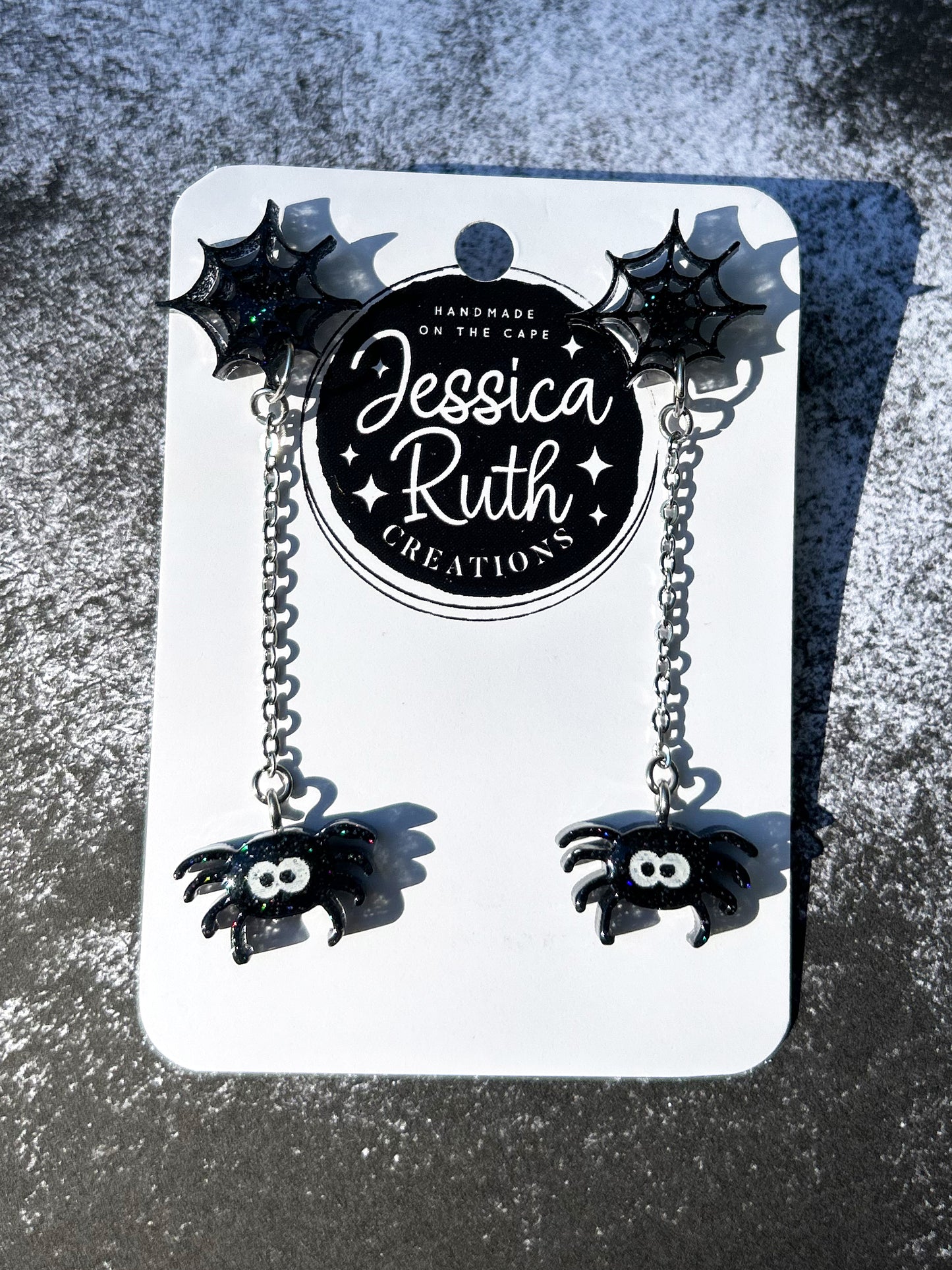 Cute Hanging Spider Web Dangle Earrings