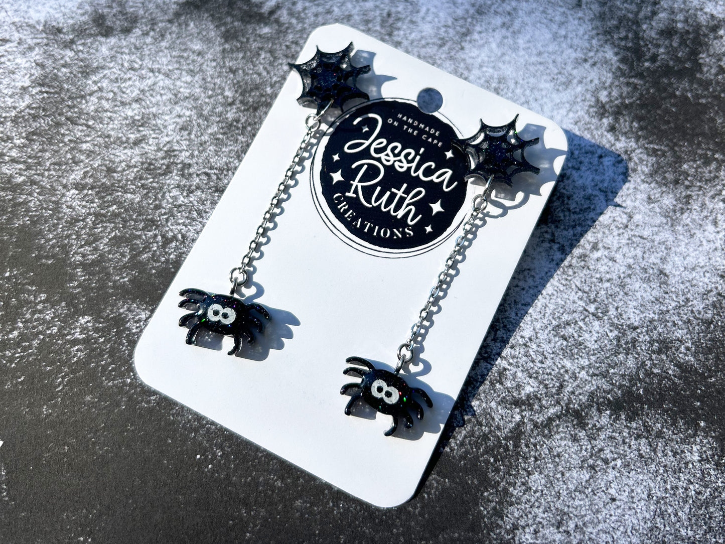 Cute Hanging Spider Web Dangle Earrings