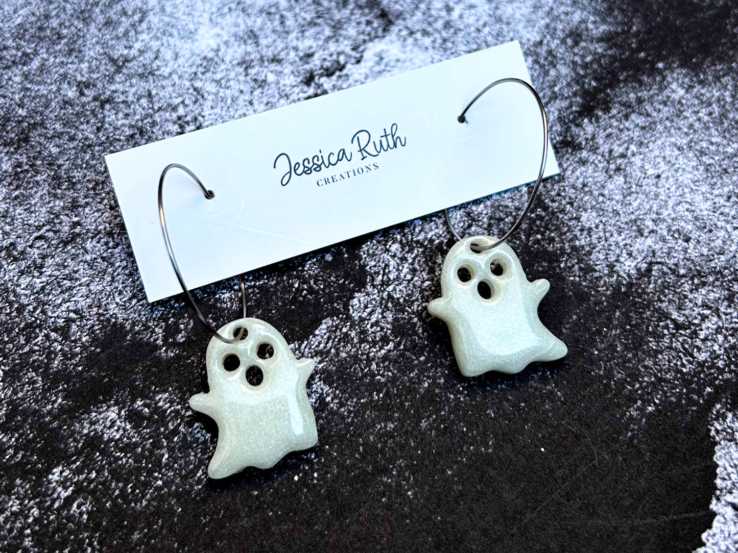 Glow In The Dark Ghost Hoops