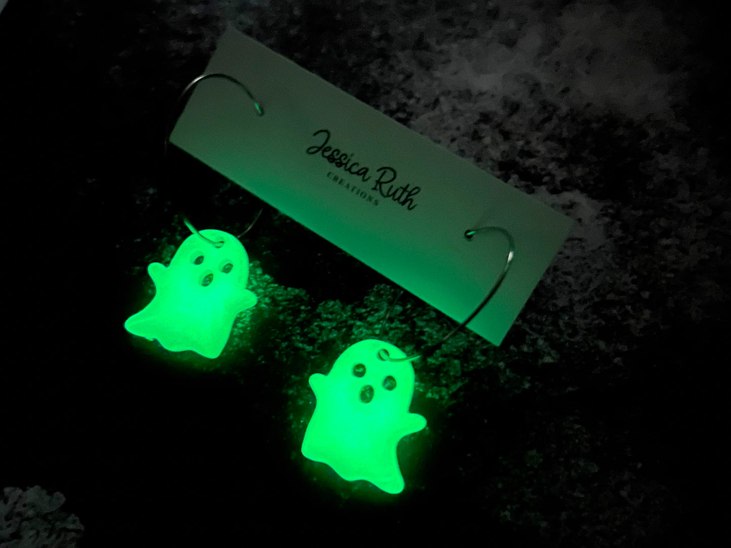 Glow In The Dark Ghost Hoops