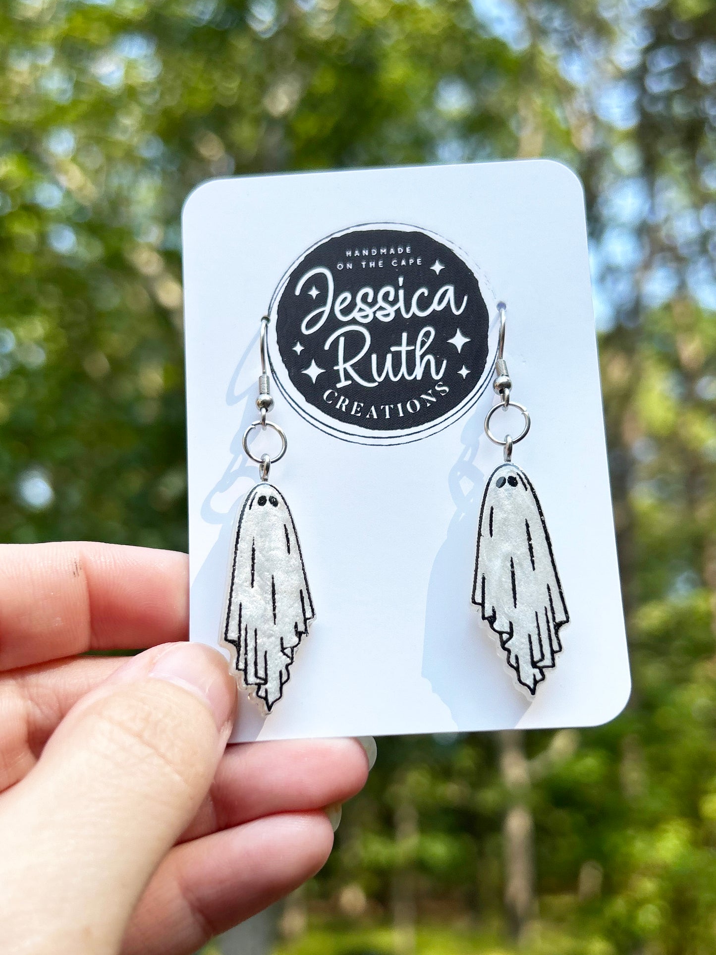 Spooky Ghost Dangle Earrings