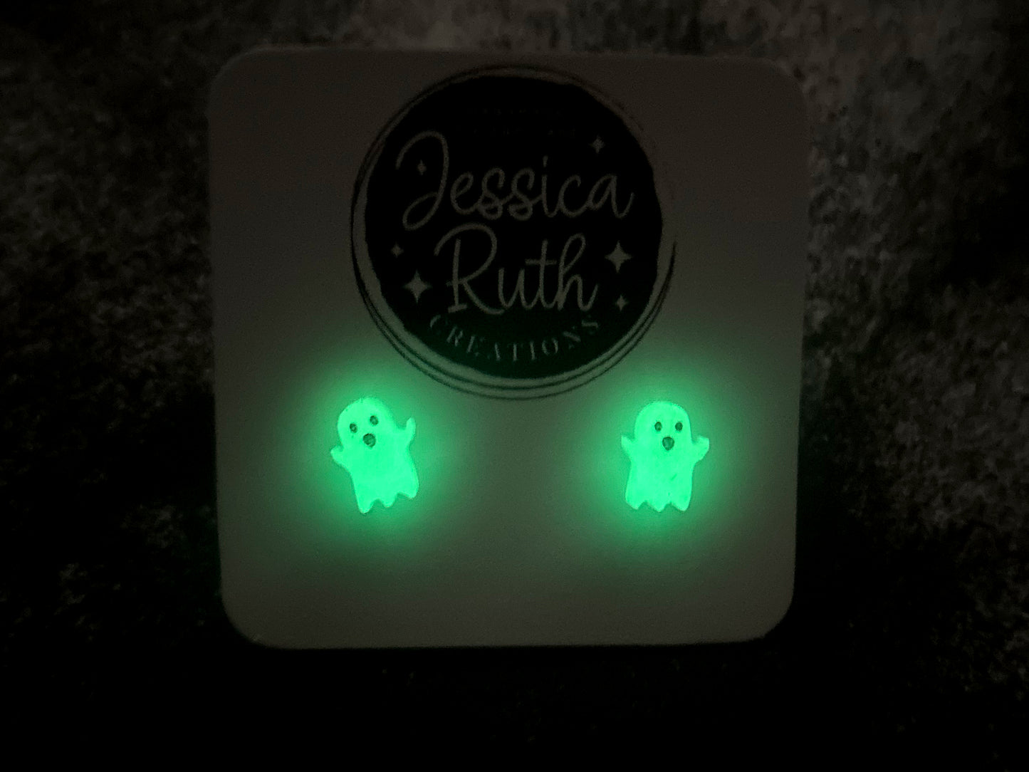 Glow In The Dark Ghost Stud Earrings