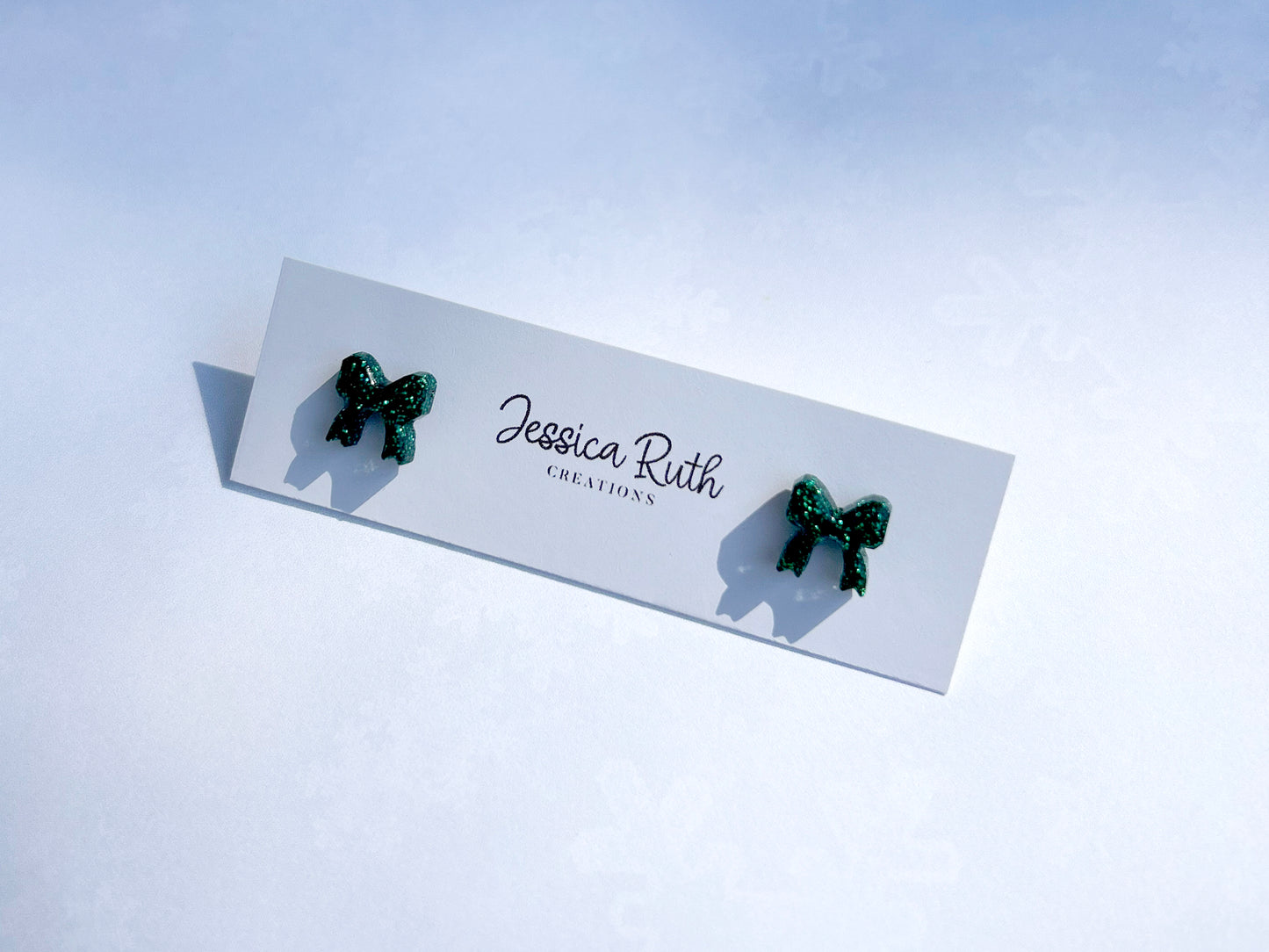 Tiny Holiday Bow Studs