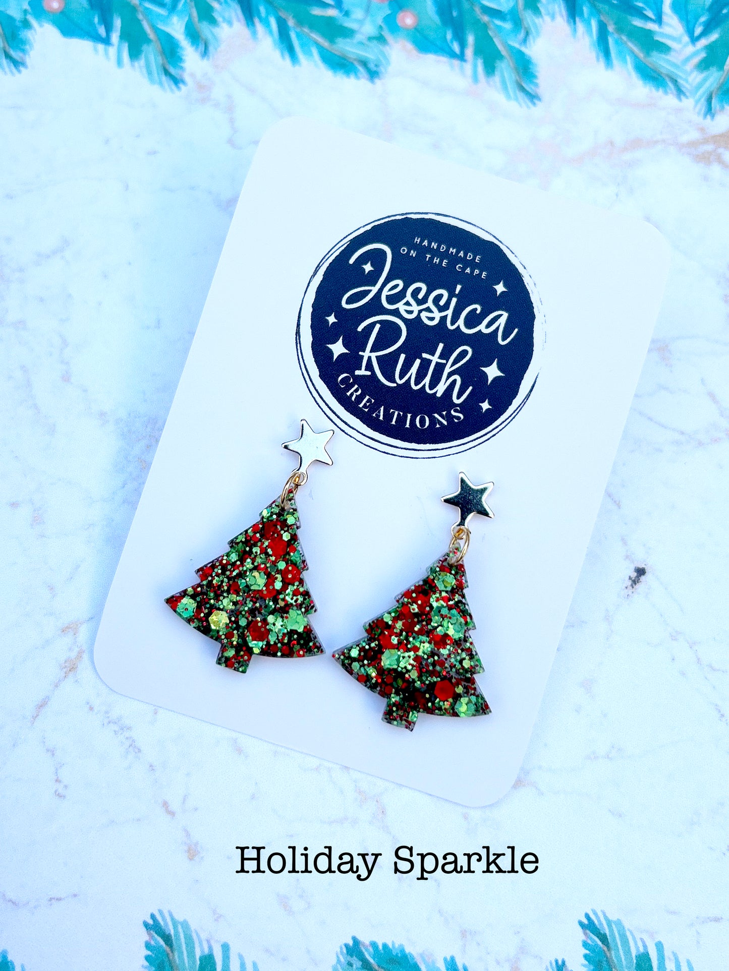 Christmas Tree Dangle Earrings