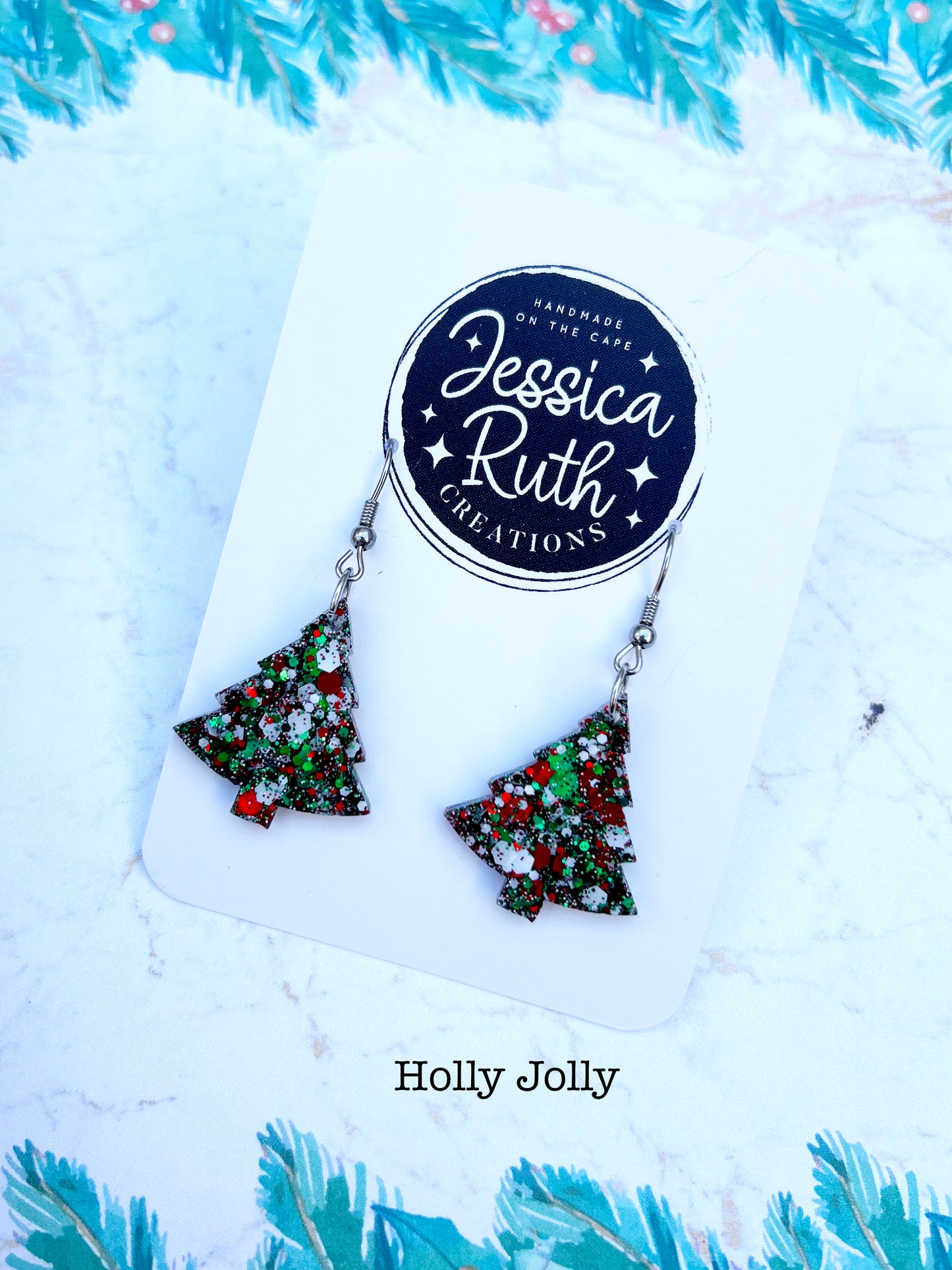 Christmas Tree Dangle Earrings