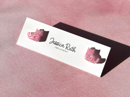 Pink Valentine’s Day Cat Studs