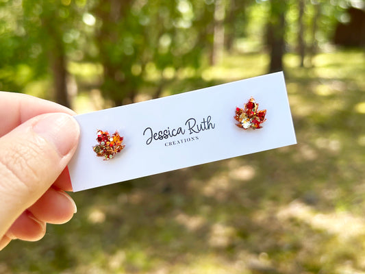 Fall Leaf Studs
