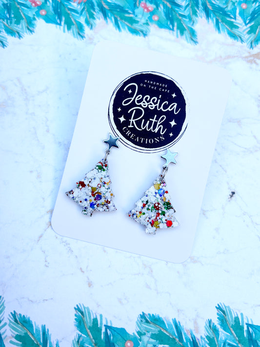 Christmas Tree Dangle Earrings
